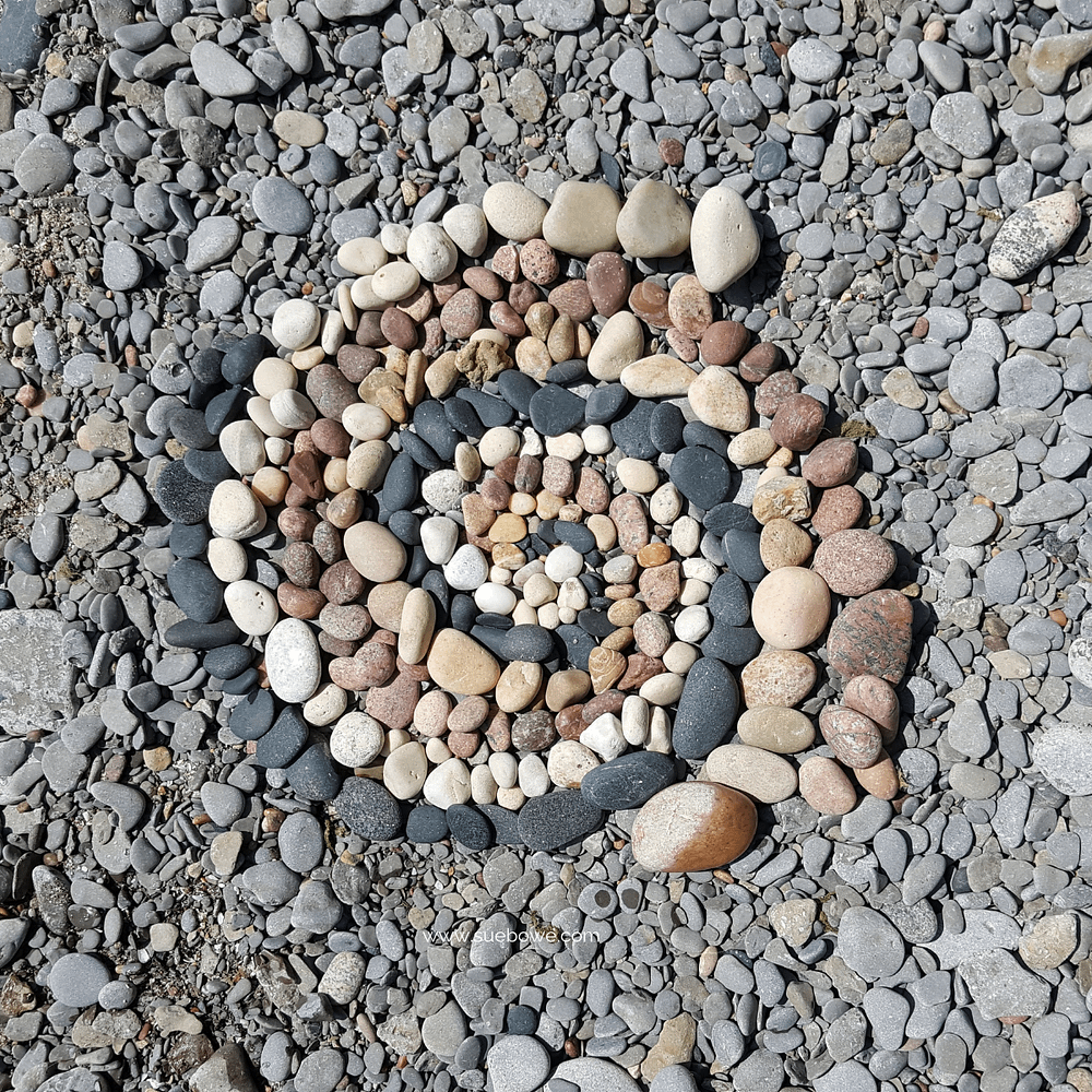 spiral of stones representing personal growth